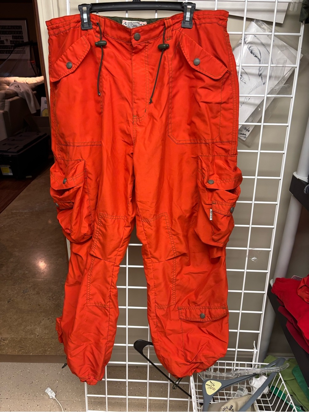 Vintage Y2K Macgear Cargo Pants Baggy Raver Skater Orange size XL 32 length.